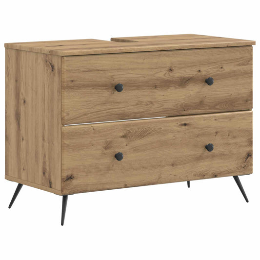 2 Piece Bathroom Cabinet Set BREDA Artisan Oak Engineered Wood