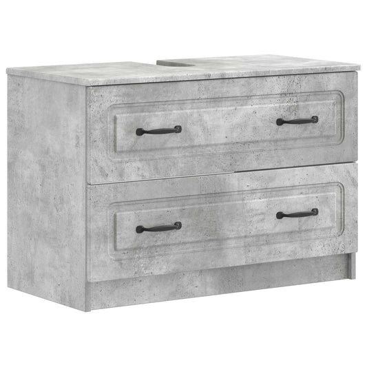 2 Piece Bathroom Cabinet Set UTRECHT Concrete Grey