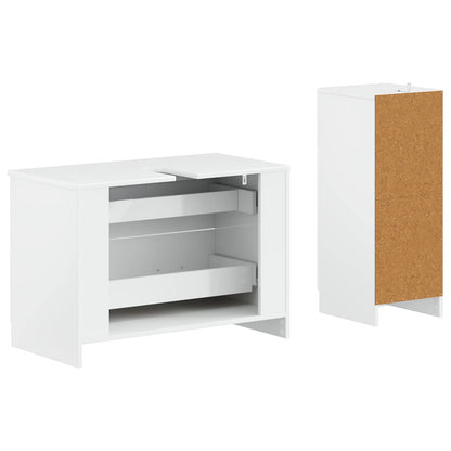 2 Piece Bathroom Cabinet Set UTRECHT High Gloss White