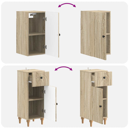 3 Piece Bathroom Cabinet Set ALKMAAR Sonoma Oak Engineered Wood