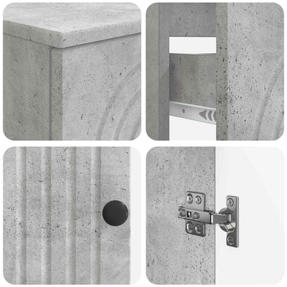 3 Piece Bathroom Cabinet Set ALKMAAR Concrete Grey