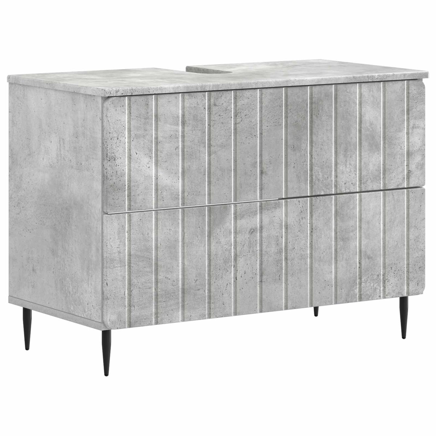 3 Piece Bathroom Cabinet Set ZWOLLE Concrete Grey