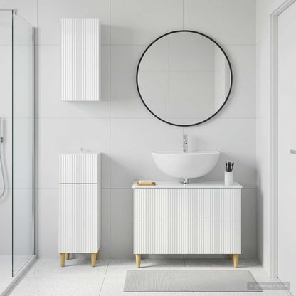 3 Piece Bathroom Cabinet Set ARNHEM High Gloss White