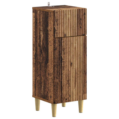 3 Piece Bathroom Cabinet Set ARNHEM Old Wood Engineered Wood