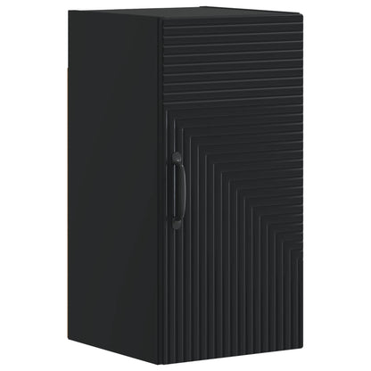 3 Piece Bathroom Cabinet Set HAARLEM Black Engineered Wood