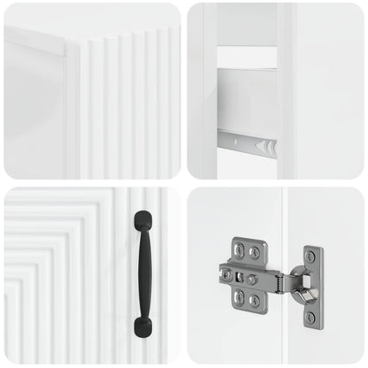 3 Piece Bathroom Cabinet Set HAARLEM High Gloss White