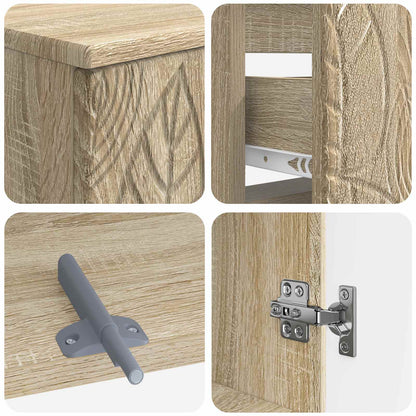 3 Piece Bathroom Cabinet Set DELFT Sonoma Oak Engineered Wood