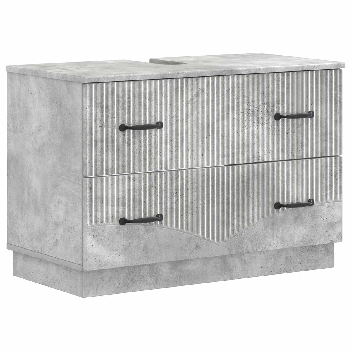 3 Piece Bathroom Cabinet Set HOORN Concrete Grey