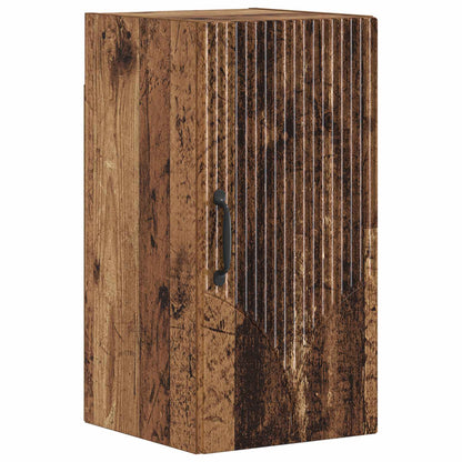 3 Piece Bathroom Cabinet Set HOORN Old Wood Engineered Wood