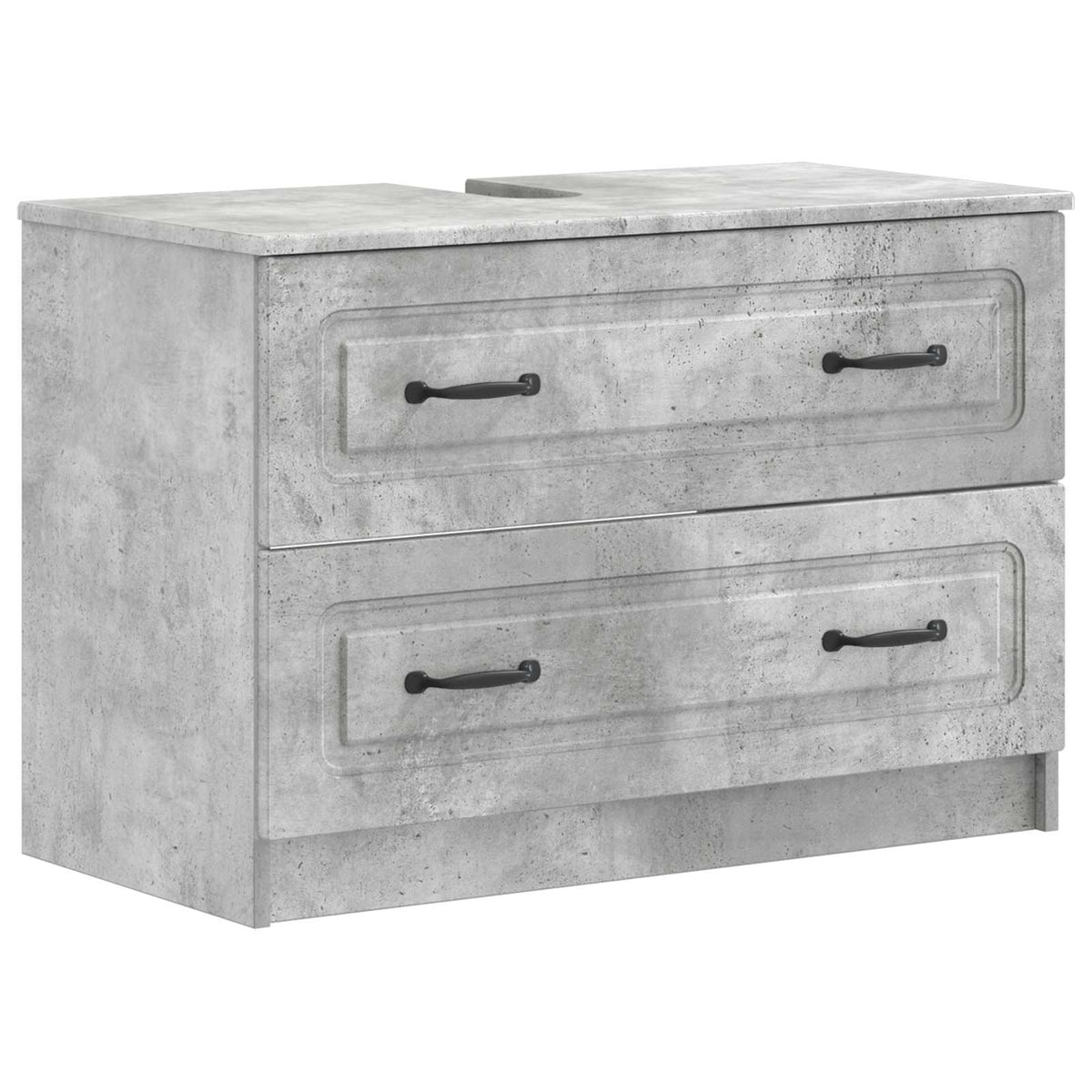 3 Piece Bathroom Cabinet Set UTRECHT Concrete Grey