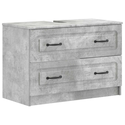 3 Piece Bathroom Cabinet Set UTRECHT Concrete Grey