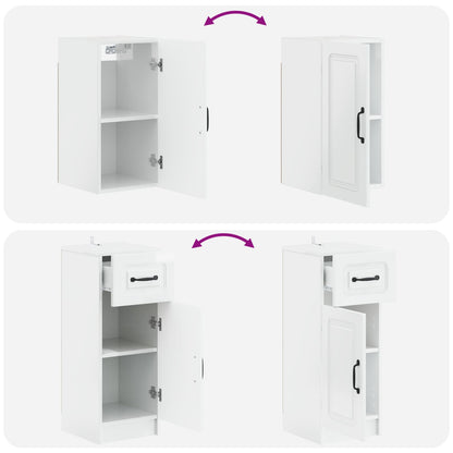 3 Piece Bathroom Cabinet Set UTRECHT High Gloss White