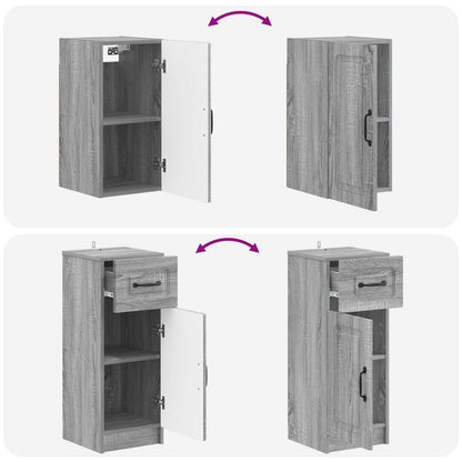 3 Piece Bathroom Cabinet Set UTRECHT Grey Sonoma
