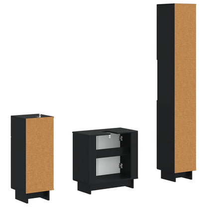 3 Piece Bathroom Cabinet Set EDE Engineered Wood