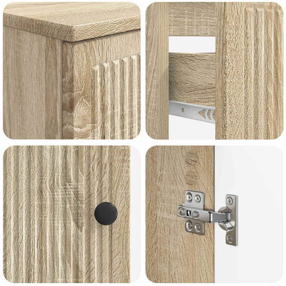 3 Piece Bathroom Cabinet Set EDE Engineered Wood