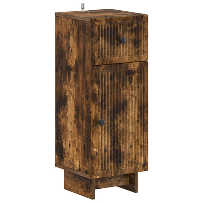 3 Piece Bathroom Cabinet Set EDE Smoked Oak Engineered Wood