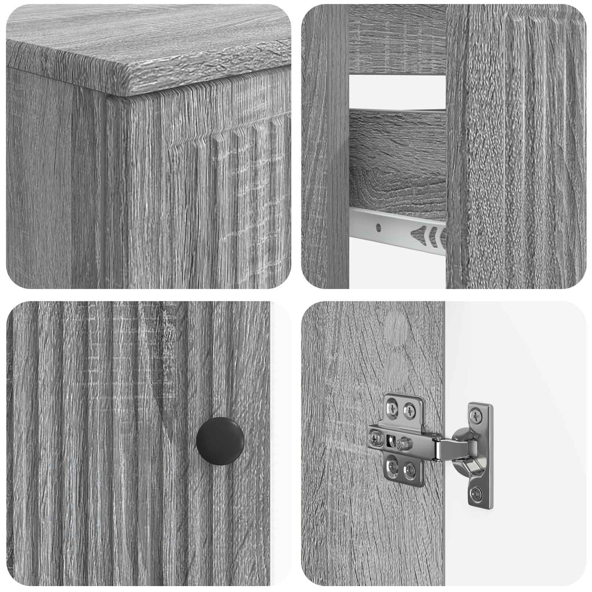 3 Piece Bathroom Cabinet Set EDE Engineered Wood