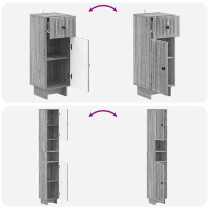 3 Piece Bathroom Cabinet Set EDE Engineered Wood