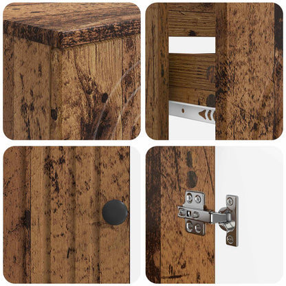 3 Piece Bathroom Cabinet Set ALKMAAR Engineered Wood
