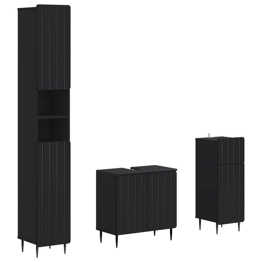 3 Piece Bathroom Cabinet Set ZWOLLE Engineered Wood