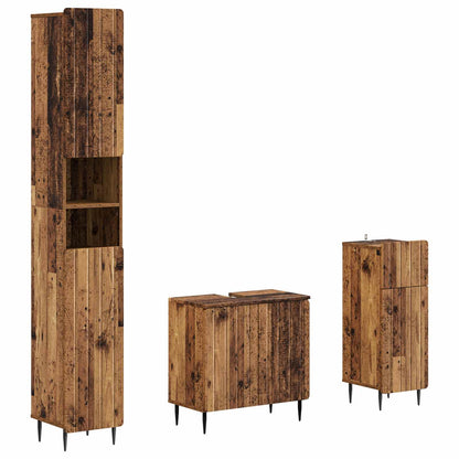 3 Piece Bathroom Cabinet Set ZWOLLE Engineered Wood