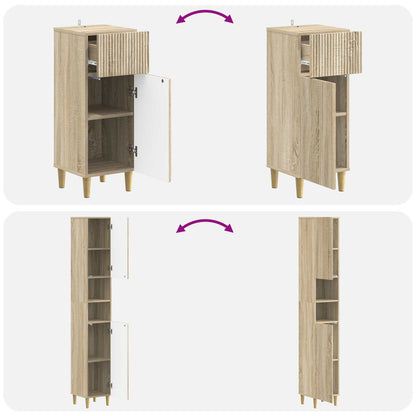 3 Piece Bathroom Cabinet Set ARNHEM Engineered Wood