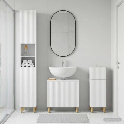 3 Piece Bathroom Cabinet Set ARNHEM Engineered Wood
