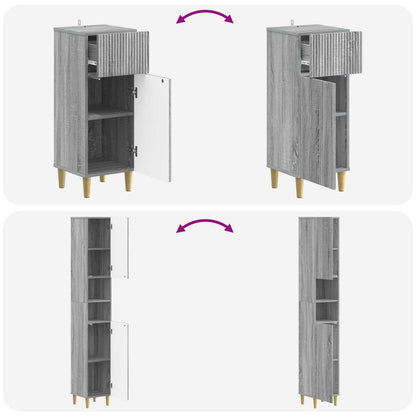 3 Piece Bathroom Cabinet Set ARNHEM Engineered Wood