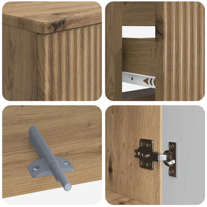 3 Piece Bathroom Cabinet Set ARNHEM Engineered Wood