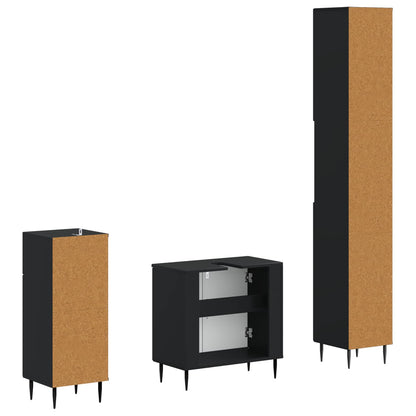 3 Piece Bathroom Cabinet Set HAARLEM Engineered Wood