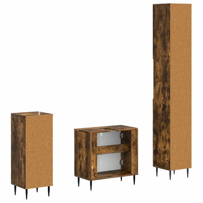 3 Piece Bathroom Cabinet Set HAARLEM Engineered Wood