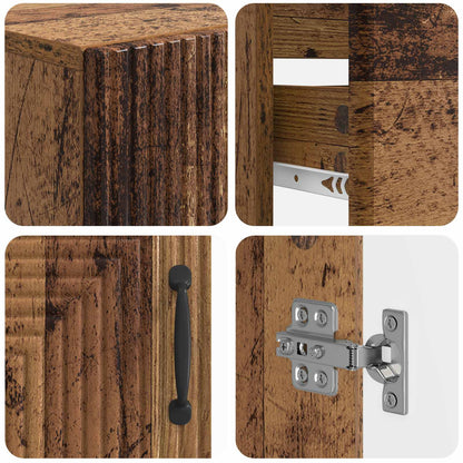 3 Piece Bathroom Cabinet Set HAARLEM Engineered Wood