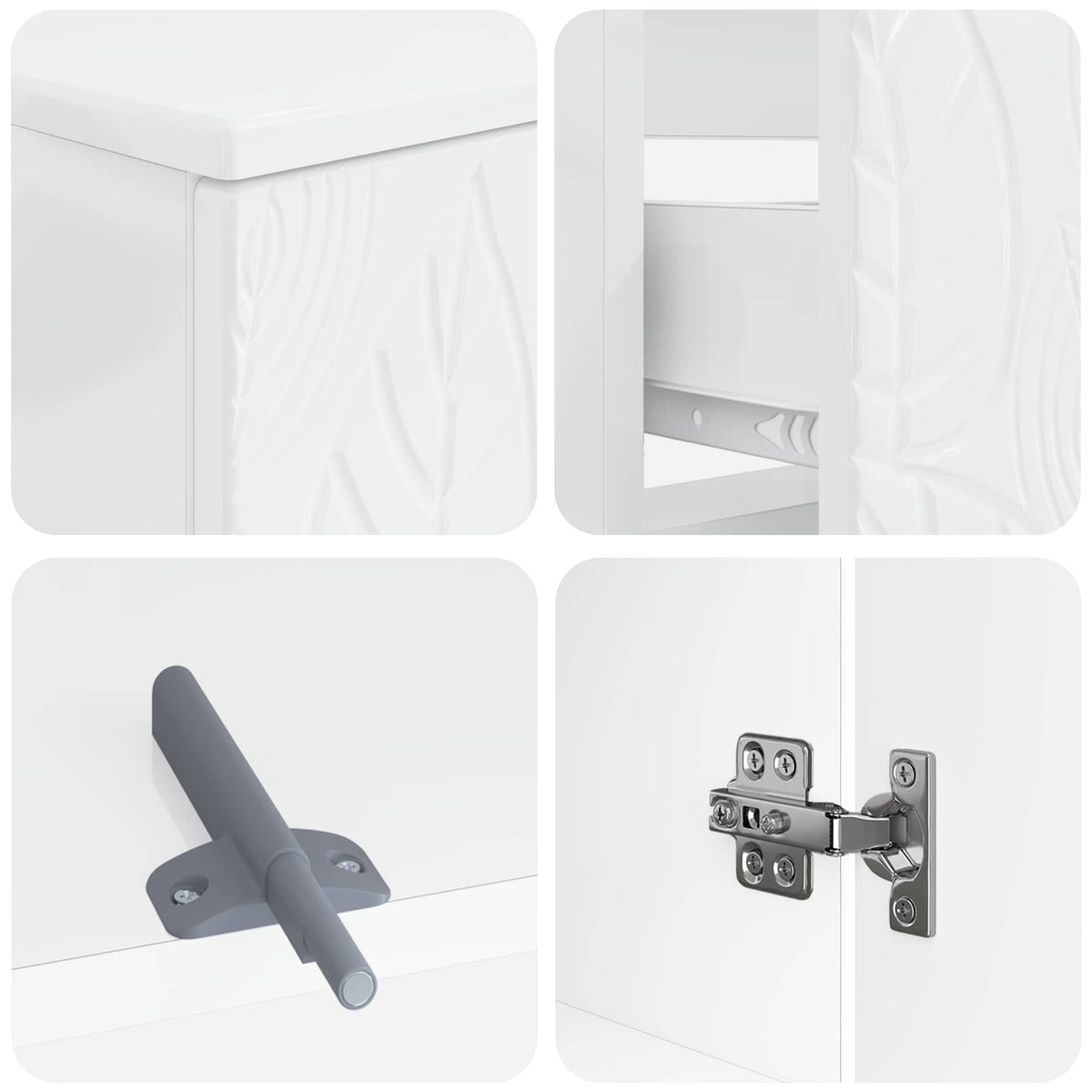 3 Piece Bathroom Cabinet Set DELFT Engineered Wood