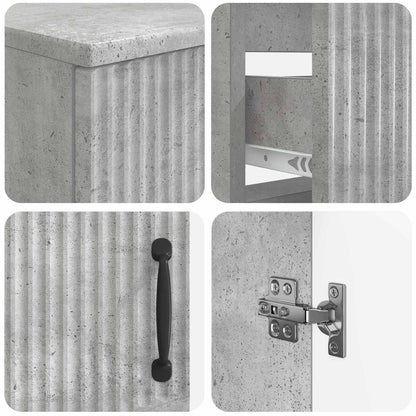 3 Piece Bathroom Cabinet Set HOORN Engineered Wood