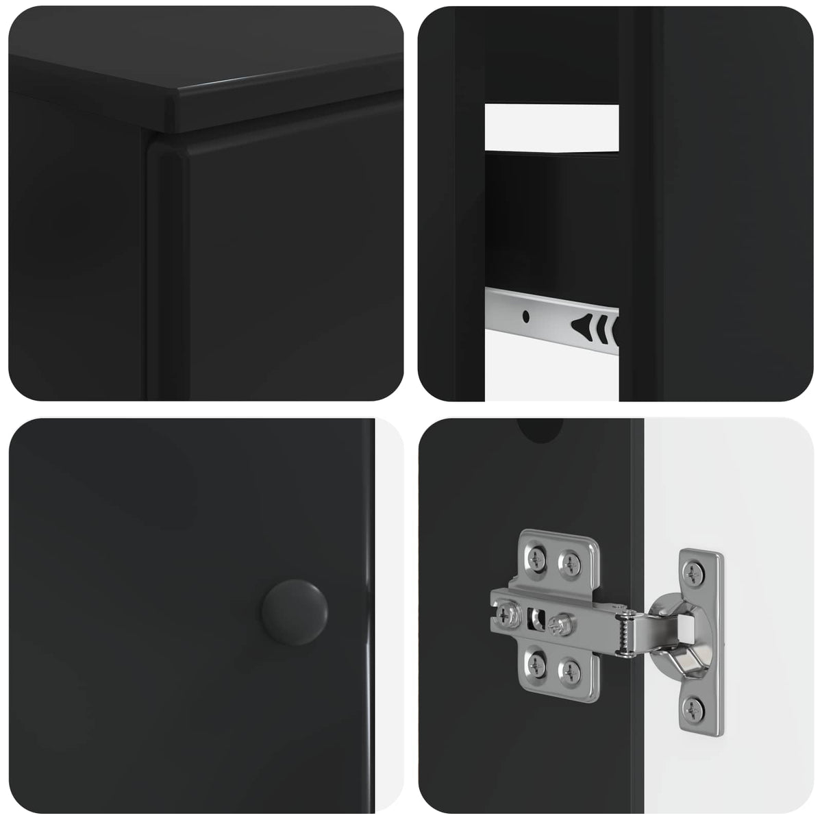 3 Piece Bathroom Cabinet Set BREDA Engineered Wood