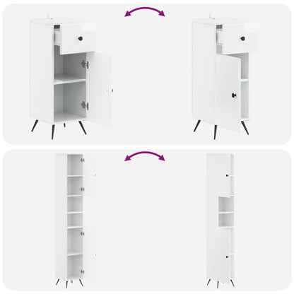 3 Piece Bathroom Cabinet Set BREDA Engineered Wood