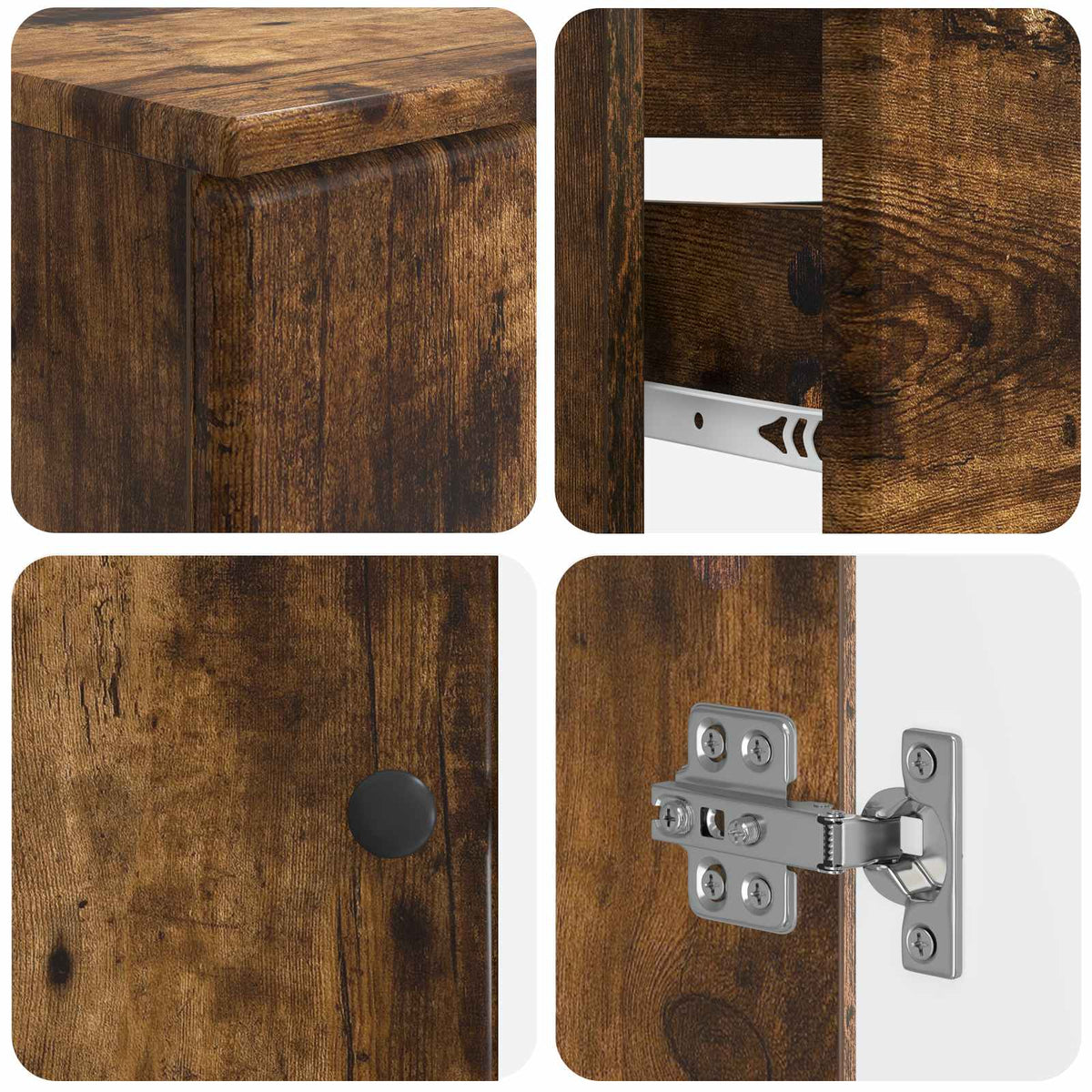 3 Piece Bathroom Cabinet Set BREDA Engineered Wood