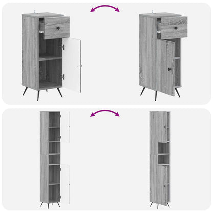 3 Piece Bathroom Cabinet Set BREDA Engineered Wood