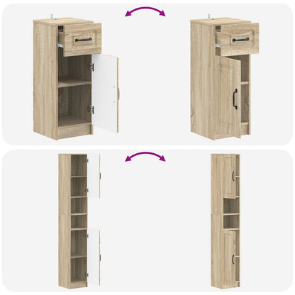 3 Piece Bathroom Cabinet Set UTRECHT Engineered Wood