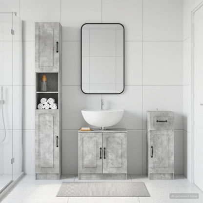 3 Piece Bathroom Cabinet Set UTRECHT Engineered Wood