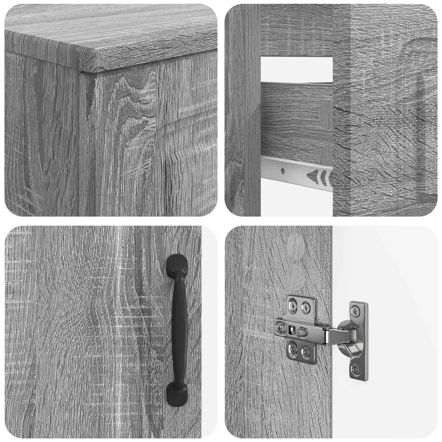 3 Piece Bathroom Cabinet Set UTRECHT Engineered Wood