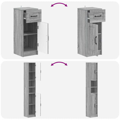 3 Piece Bathroom Cabinet Set UTRECHT Engineered Wood