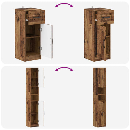 3 Piece Bathroom Cabinet Set UTRECHT Engineered Wood