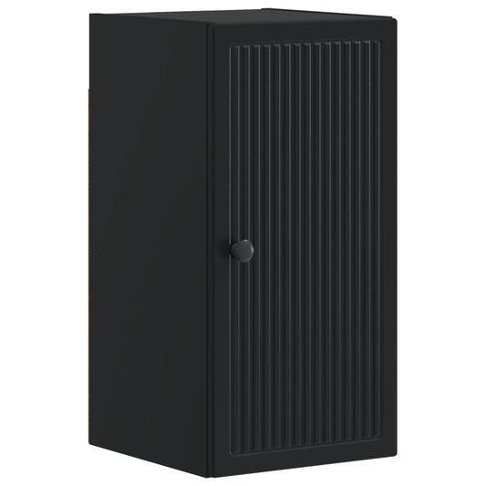 4 Piece Bathroom Cabinet Set EDE Black Engineered Wood