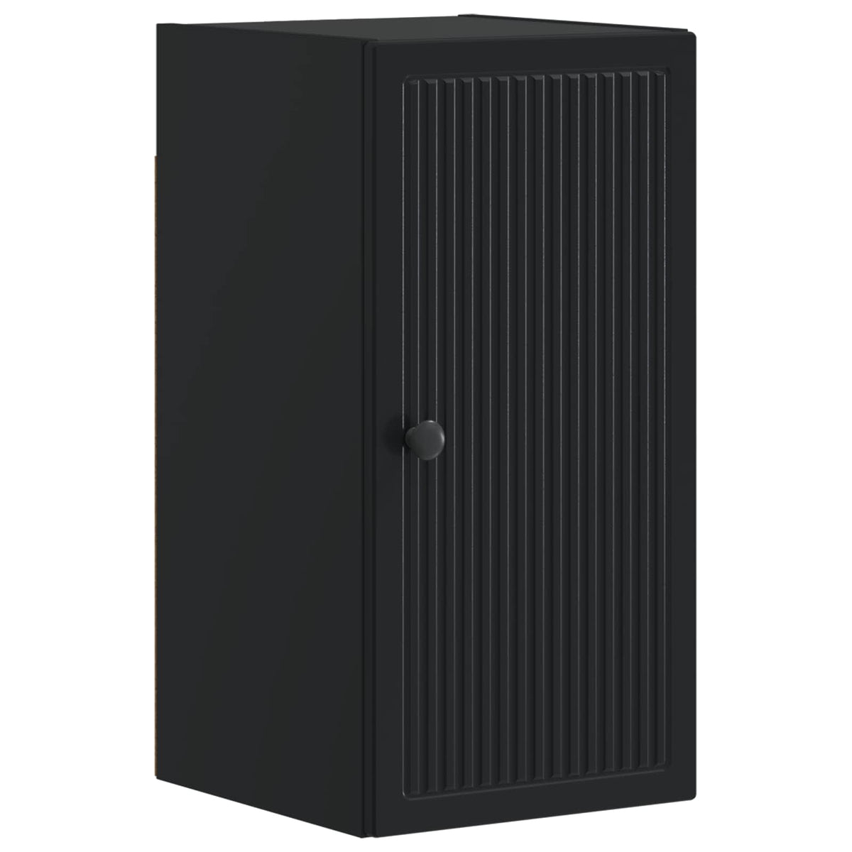 4 Piece Bathroom Cabinet Set EDE Black Engineered Wood