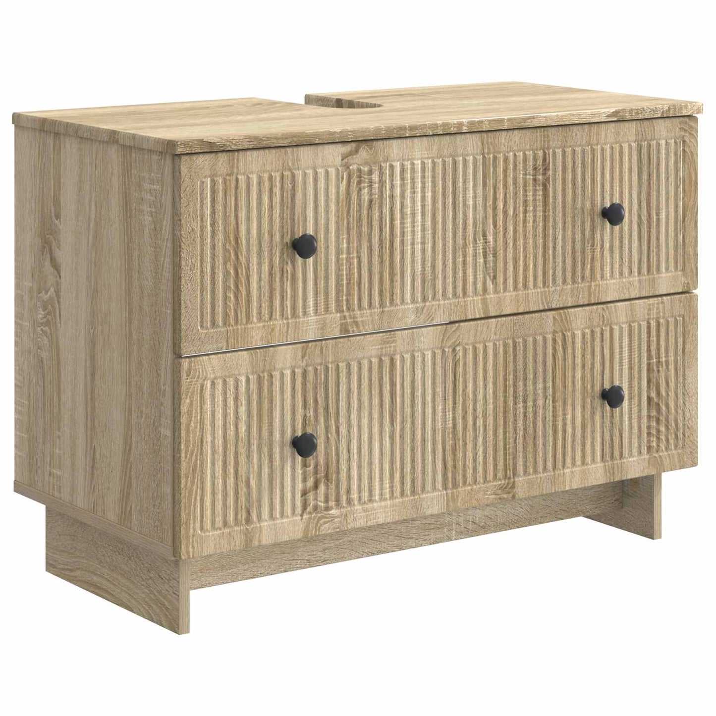 4 Piece Bathroom Cabinet Set EDE Sonoma Oak Engineered Wood
