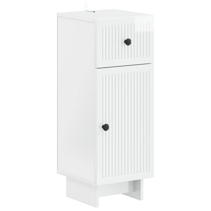 4 Piece Bathroom Cabinet Set EDE High Gloss White