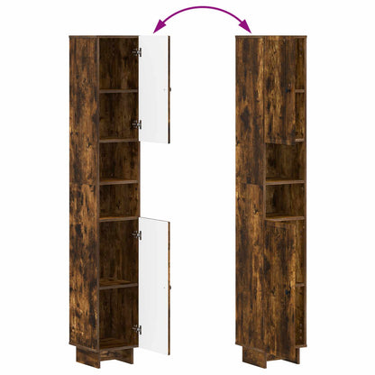 4 Piece Bathroom Cabinet Set EDE Smoked Oak Engineered Wood