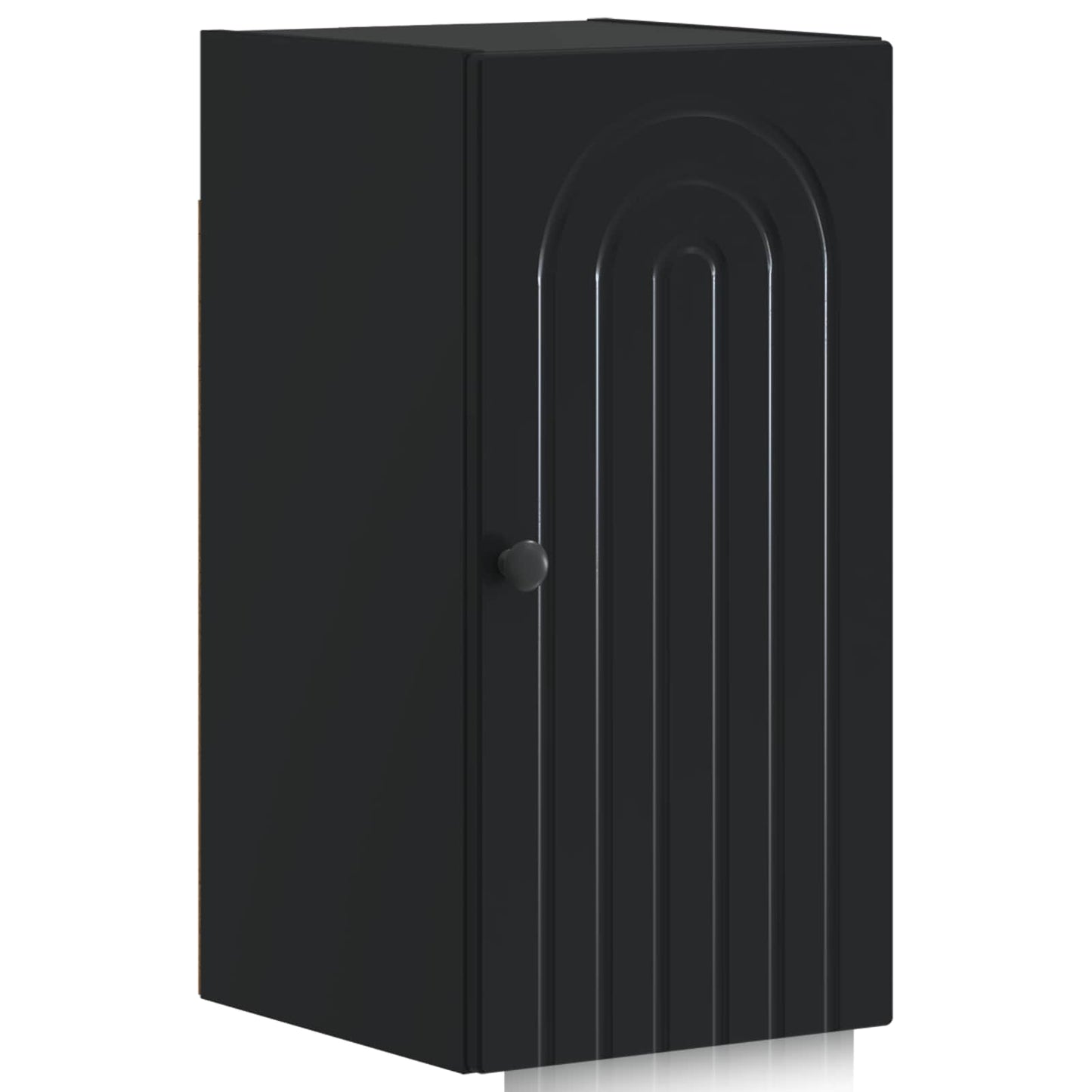 4 Piece Bathroom Cabinet Set ALKMAAR Black Engineered Wood