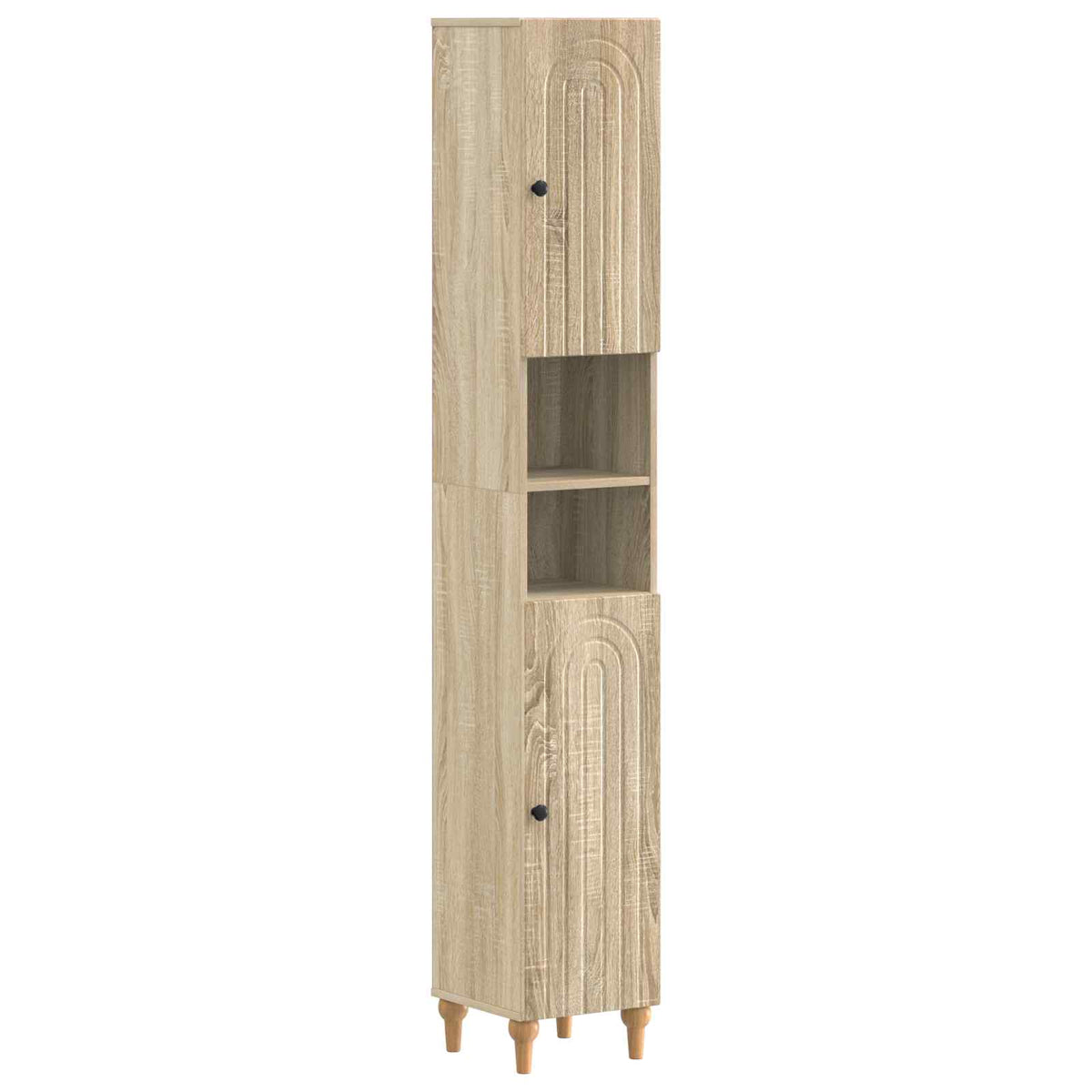 4 Piece Bathroom Cabinet Set ALKMAAR Sonoma Oak Engineered Wood